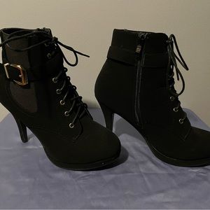 All black hell boots